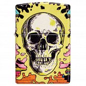  Zippo 48640 - Skull Design - Glow in the Dark Green