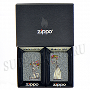   Zippo 28987 - Day Of Dead Skulls Set - Iron Stone