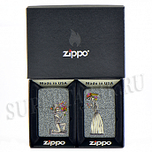   Zippo 28987 - Day Of Dead Skulls Set - Iron Stone