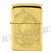  Zippo 49024 - Tiger Dragon Design - High Polish Brass