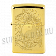  Zippo 49024 - Tiger Dragon Design - High Polish Brass