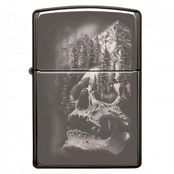  Zippo 49141 - Skull Design - Black Ice